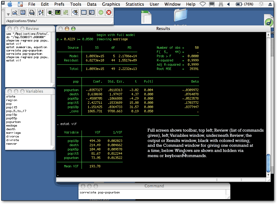 ... for the Macintosh: statistics software review (April 2007, Stata 8