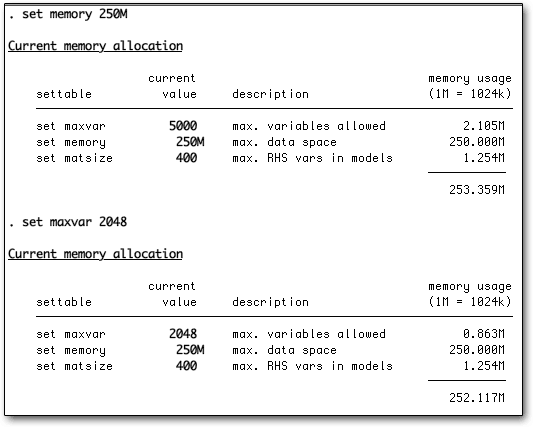 Stata 11 for Mac settings