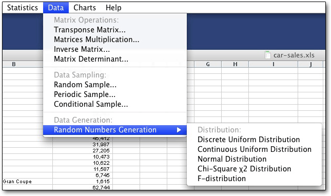 data menu